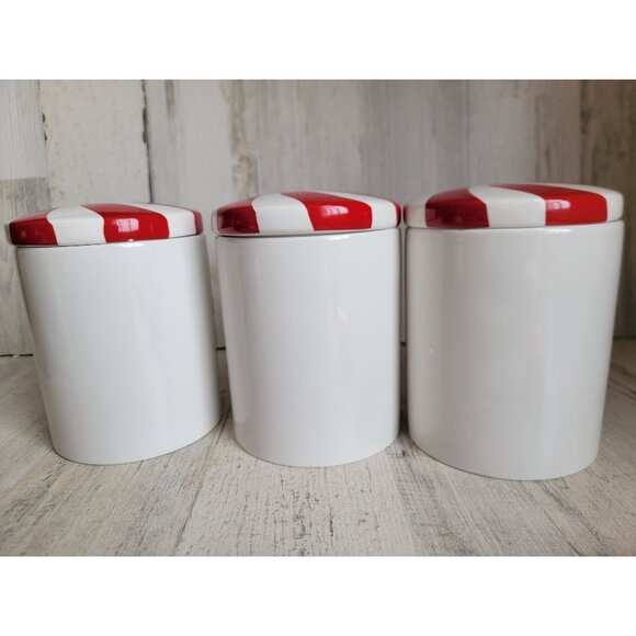 Hallmark seasons treatings candy jar peppermint Xmas set decor - Picture 5 of 8